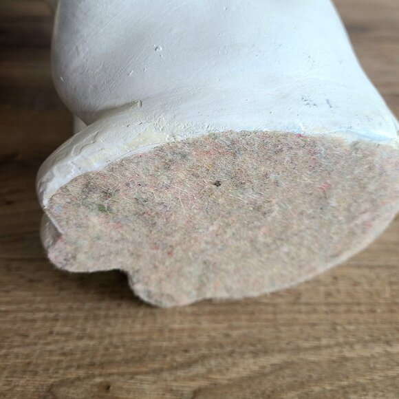 14'' tall vintage long neck white cat with green glass eyes figurine. - Picture 7 of 8